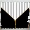 Zipper Isolated On White Practical Heat Insulation Shading Window Curtain 130x210 Cm(two Piece)