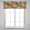 Woven Rattan With Natural Patterns Window Curtain Valance Rod Pocket 45x130 Cm