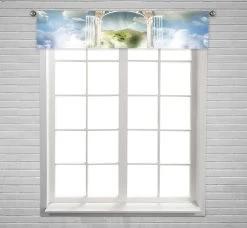 Paradise Sky Window Curtain Valance Rod Pocket 30x130 Cm