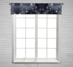 Falling Luxury Diamonds Window Curtain Valance Rod Pocket 30x130 Cm