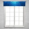 Underwater View With Sandy Seabed Window Curtain Valance Rod Pocket 30x130 Cm