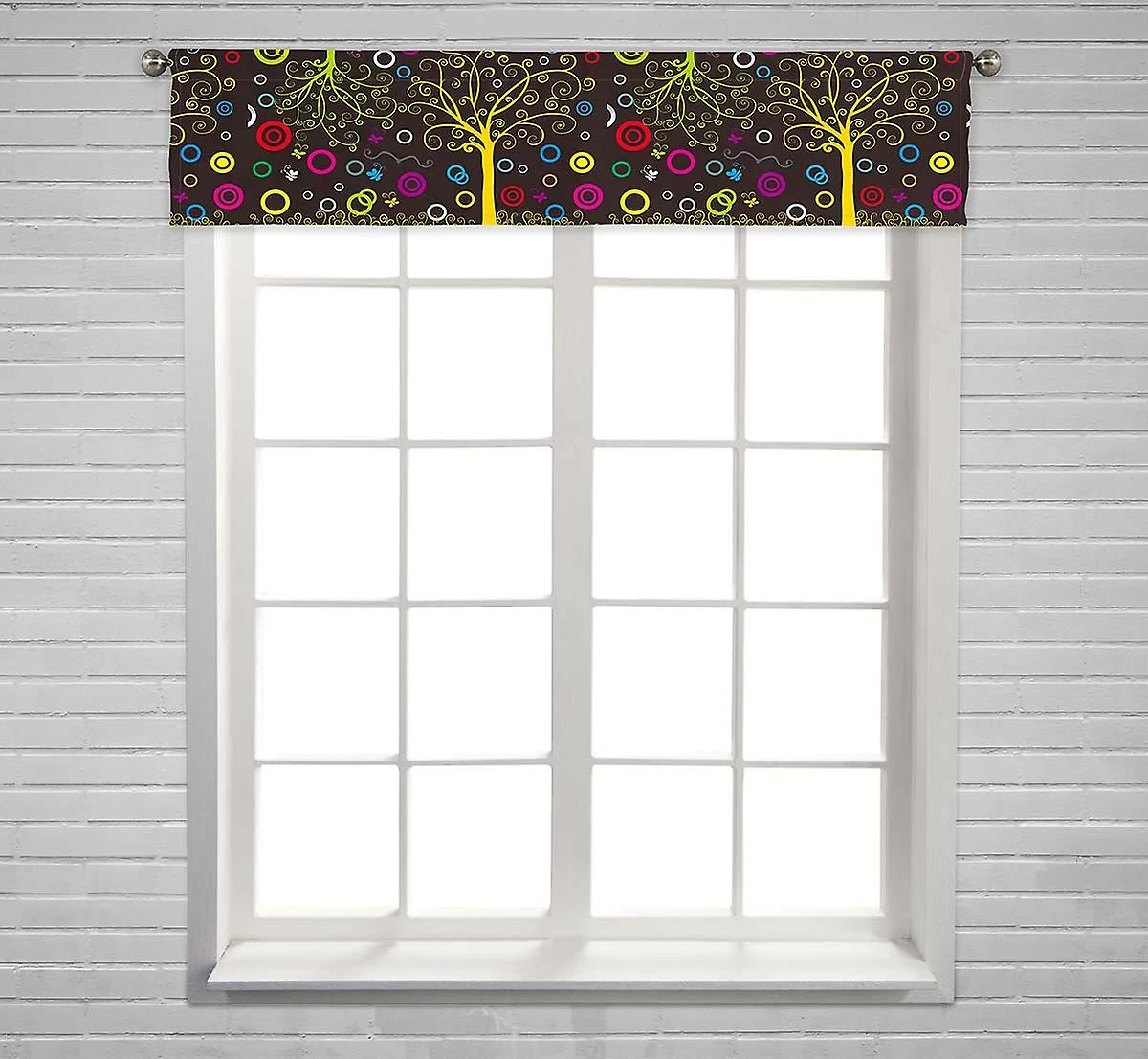 Colorful Dream Landscape Window Curtain Valance Rod Pocket 30x130 Cm