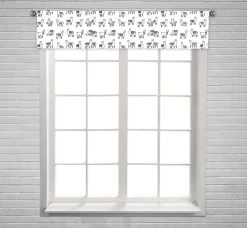 Lama Animal Pattern Window Curtain Valance Rod Pocket 30x130 Cm