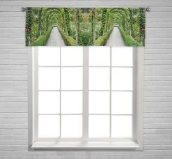 Garden Arches Path Gardens Vancouver Island British Window Curtain Valance Rod Pocket 45x130 Cm