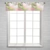 Spring Blossoming Apple Tree Branches Flying Petals Window Curtain Valance Rod Pocket 30x130 Cm