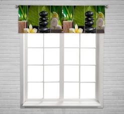 Natural View Of Spa Window Curtain Valance Rod Pocket 45x130 Cm