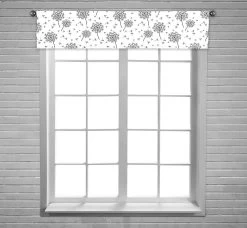 Floral Summer Or Spring Flowers Window Curtain Valance Rod Pocket 30x130 Cm