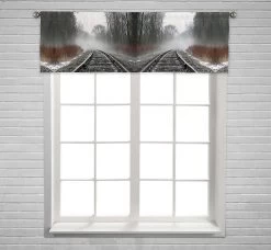 Ghost Train Window Curtain Valance Rod Pocket 45x130 Cm