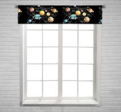 Solar System Window Curtain Valance Rod Pocket 30x130 Cm B--14218