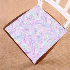 Marble Silk White Pink Lilac Purple Lavender Mint Green Chair Pads Chair Mat Seat Cushion Chair Cushion Floor Cushion 50x50 Cm