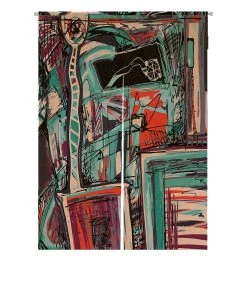 Digital Painting Abstraction Composition Door Curtain Window Cover Home Decor Hanging Curtain 85x120 Cm