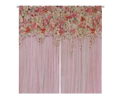 Flowers For Wedding Scene Door Curtain Window Cover Home Decor Hanging Curtain 85x90 Cm B--30071