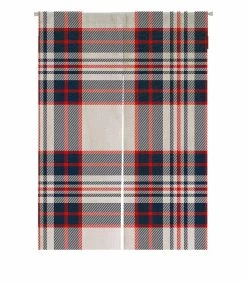Tartan Checkered British Fabric Pattern Door Curtain Window Cover Home Decor Hanging Curtain 85x120 Cm