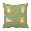 Yoga Pugs Cats Cartoon Funny Animals Bed Decor Pillow Cases Zippered Cushion Cover 50x50 Cm