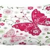 Floral White Pattern With Flowers And Butterflies Bed Decor Pillow Cases Zippered Cushion Cover 50x75 Cm