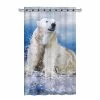 White Polar Bear Blackout Window Curtain Drapes Bedroom Living Room Kitchen Curtains 130x210 Cm A--32558