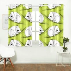 Cute Koala Window Curtains Kitchen Curtain Room Bedroom Drapes Curtains 65x90 Cm 2 Piece