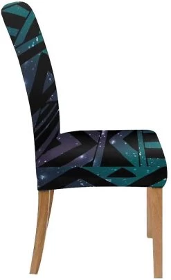 Black Aztec Tribal On Cosmic Stretch Chair Cover Protector Seat Slipcover For Dining Room Hotel Wedding Party Set Of 1