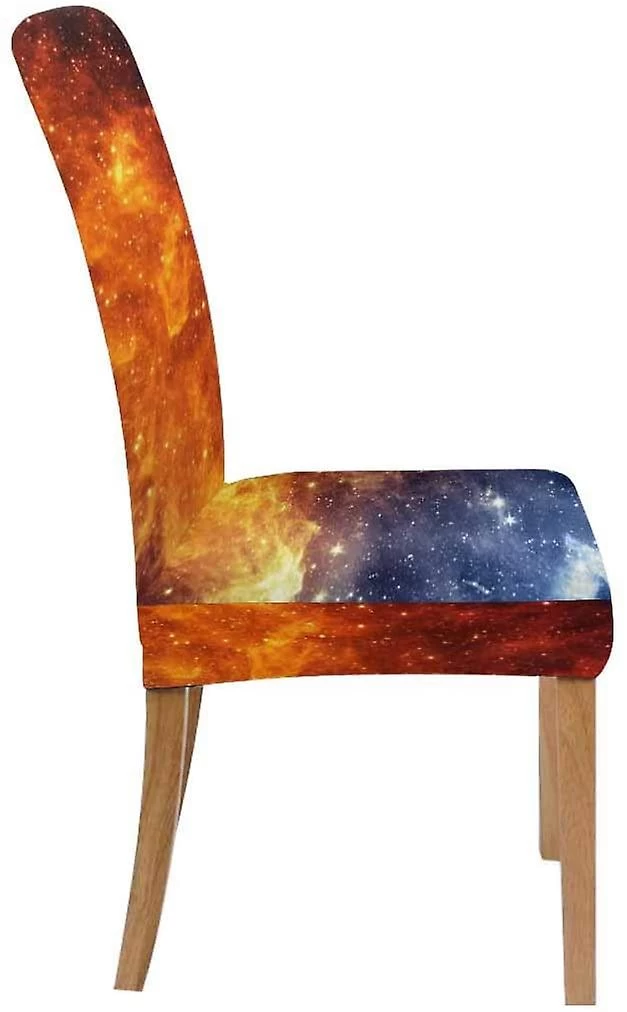 Galaxy Contrast Of Color Stretch Chair Cover Protector Seat Slipcover For Dining Room Hotel Wedding Party Set Of 1 - Image 2