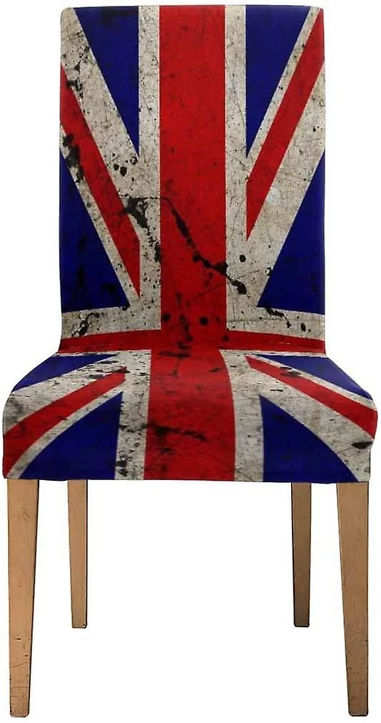 Uk Dirty Old Grunge Flag Stretch Chair Cover Protector Seat Slipcover For Dining Room Hotel Wedding Party Set Of 1 - Image 5