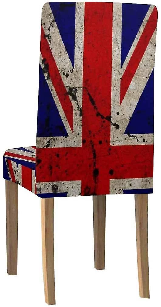 Uk Dirty Old Grunge Flag Stretch Chair Cover Protector Seat Slipcover For Dining Room Hotel Wedding Party Set Of 1 - Image 2