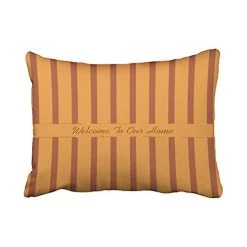 Pumpkin Spice Striped Throw Pillow Covers Cases Cushion Cover Case Sofa 50x75 Cm Two Side