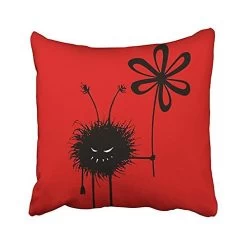 Halloween Red Evil Flower Bug Gothic Throw Pillow Covers Cushion Cover Case 45x45 Cm Pillowcases Two Side
