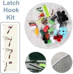 Sunflower Latch Hook Kit Diy Rug Making Kit Sewing Tapestry Kits Crochet Kits Carpet Embroidery Kit Handmade Home Decoration Mats,52x38cm