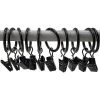 30 Pcs Curtain Rings With Clips, Strong Drapery Clips Hooks On Tension