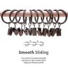 30 Pcs Curtain Rings With Clips, Strong Drapery Clips Hooks On Tension Rod Bracket, Interior Diameter Metal Eyelets Decorative Drapes Window Hangers