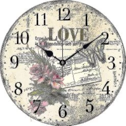 Simple Pretty Flower Wooden Wall Clock