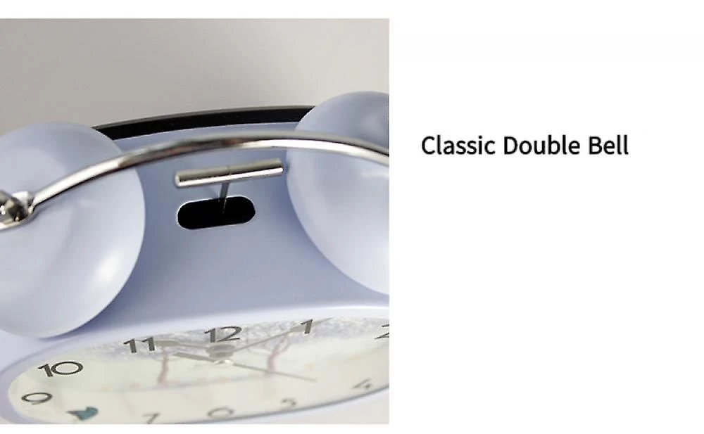 Saytay Alarm Clocks For Bedrooms, Square Alarm Clock , Student Home Decoration Desktop Clock(purple) - Image 2