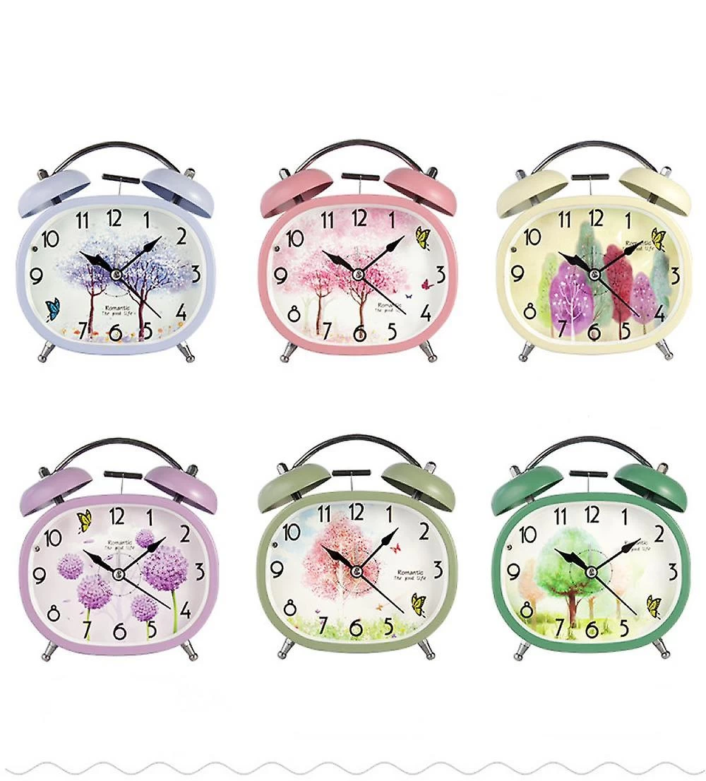 Saytay Alarm Clocks For Bedrooms, Square Alarm Clock , Student Home Decoration Desktop Clock(purple)