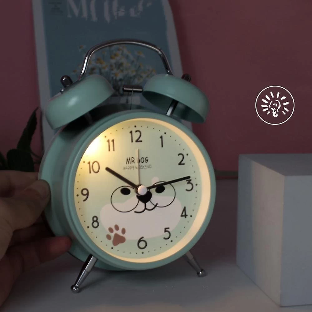 Saytay Student Alarm Clock, Animal Alarm Clock , Student Home Decoration Desktop Clock(green) - Image 3
