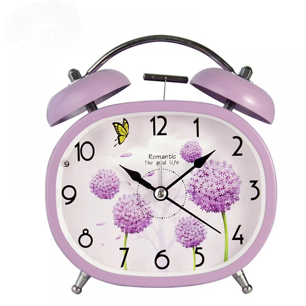 Saytay Alarm Clocks For Bedrooms, Square Alarm Clock , Student Home Decoration Desktop Clock(purple) - Image 3