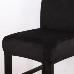 2pc Repalcement Low Back Chair Cover Slipcover For Bar Height Stool Black/creamy