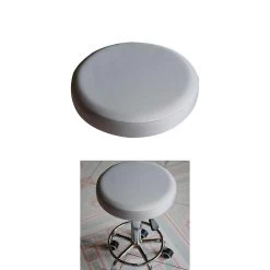 4x Round Smooth Surface Bar Stool Cover Chair Lift Seat Sleeve Gray Salon_33x10cm