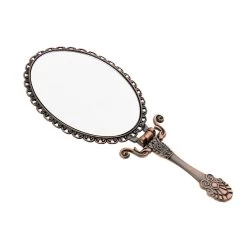 2xvintage Antique Handheld Foldable Cosmetic Makeup Compact Hand Mirror Small