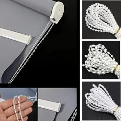 Roller And Roman Shade Blind Beaded Chain Cord White Plastic Roller Blind Beaded Chain Repair Rollerwhite1pcs