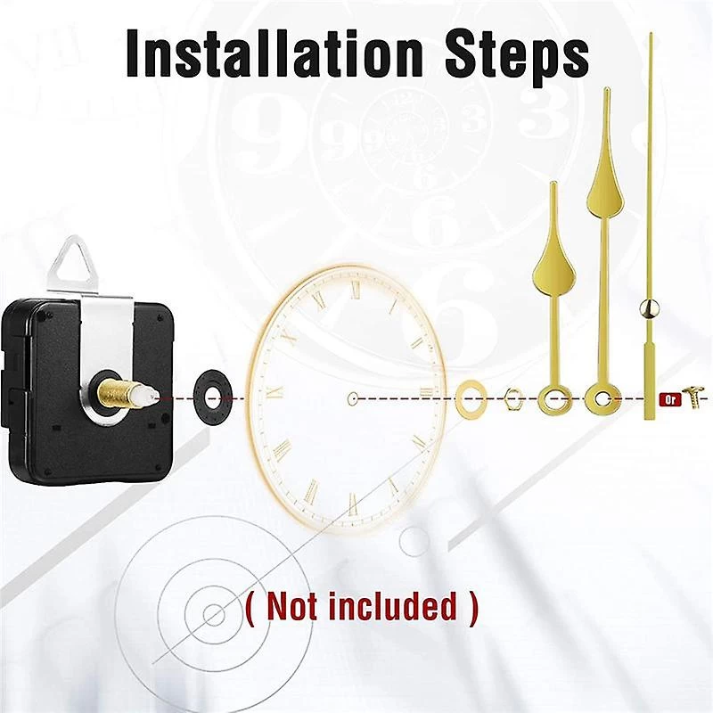 Clock Mechanism Silent Quartz Movement Machine Wall Hands Pointer Set For Replacing Clock - Image 3