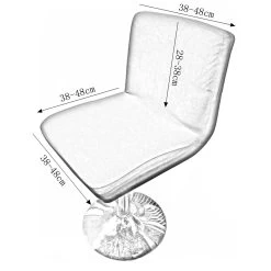 2x Stretch Stool Chair Cover Soft Kitchen Resturant Dining Chair Seat Covers - Dark