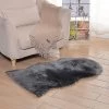 Soft Sheepskin Fluffy Faux Fur Carpet Area Rug Home Decorative Cozy Shaggy Rugs( Size,color : 50x80cm-dark Gray