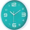 Modern Teal Green Wall Clock 12 Inch Silent Non Ticking Quartz Clocks With Large 3d Numerals For Living Room Kitchen Kids Room