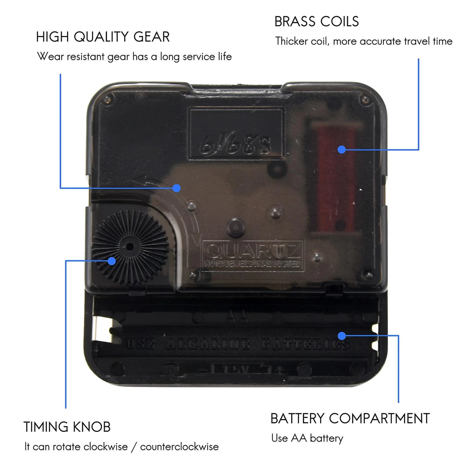 Diy Clock Metal Texture Wall Clock Retro Wall Clock Movement Accessories - Image 3