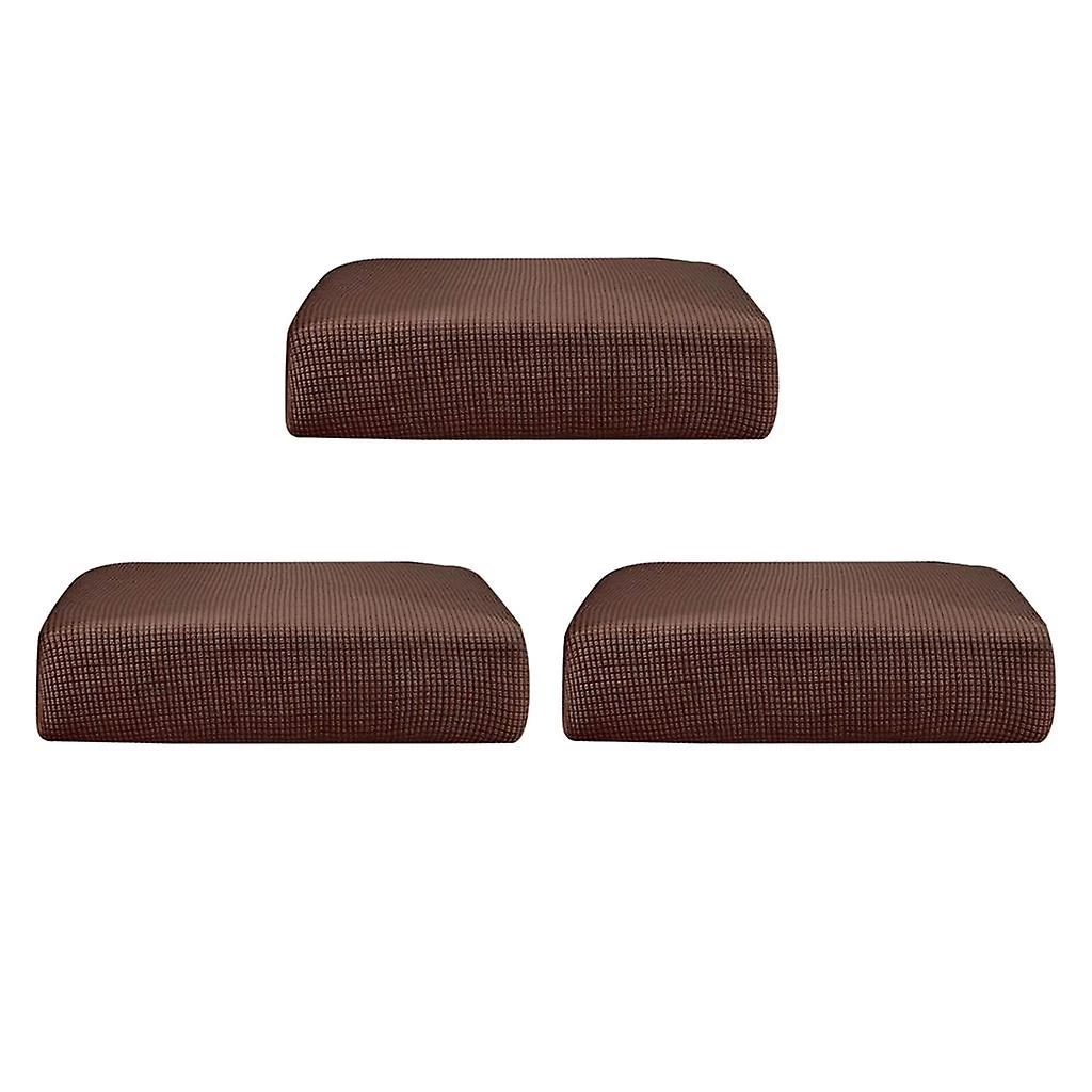 3pcs Washable Sofa Seat Covers Dust Proof Couch Slipcover Couch Cover Light Brown For 2 People Sofa, Non Slip Armchair Protectors - Image 4