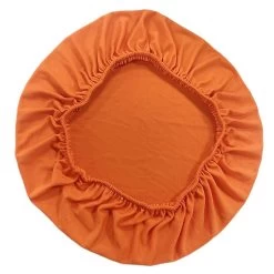 2xspandex Elastic Chair Seat Cover Orange Dining Chair Cover