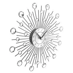 Vintage Metal Art Crystal Wall Clock Luxury Diamond Morden Wall Clock Clock Design Home Decor