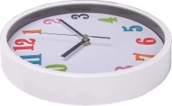10 Inch Colorful Kid Wall Clock Silent Decorative Clock Non Ticking Quartz Battery Operated For Children Bedroom, Nursery Room, School, Home