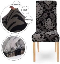 4 Stretch Chair Cover Dining Room Slipcover For Universal Fit Stretch Lycra Very Easy To Clean And Durable Bunch Hotel Restaurant Decor