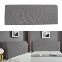 Stretch Headboard Cover Deep Coffee Headboard Protector Cover